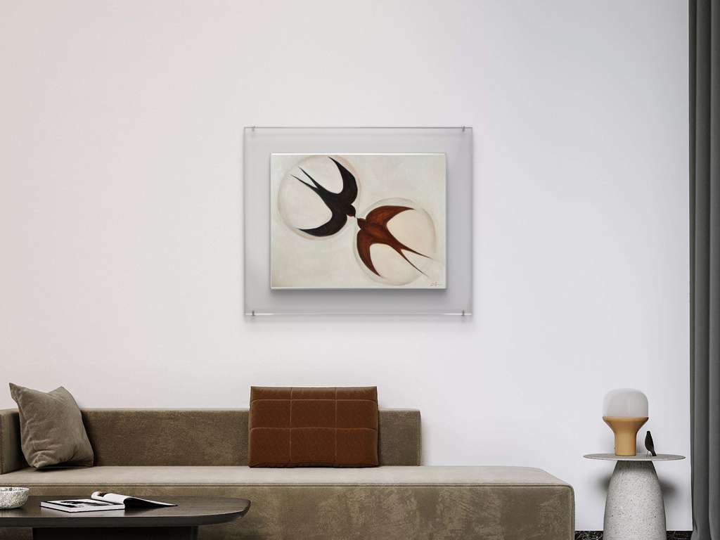 Infinity original oil painting by Zarina Hendrix inspired by Kazakh symbolism
