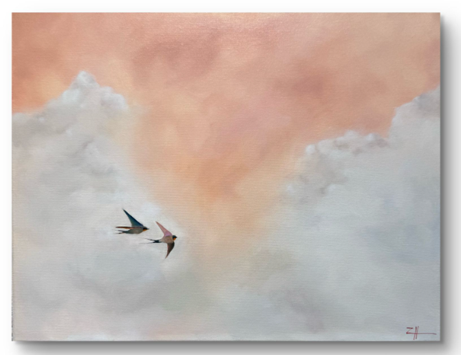 Peace original oil painting by Zarina Hendrix