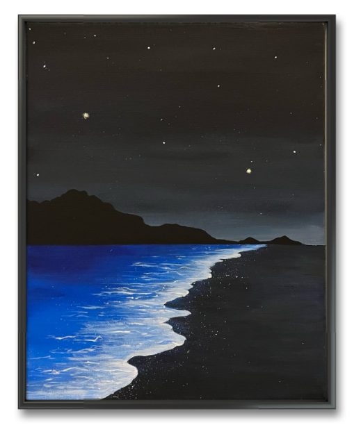 Starry Night original acrylic painting by Zarina Hendrix